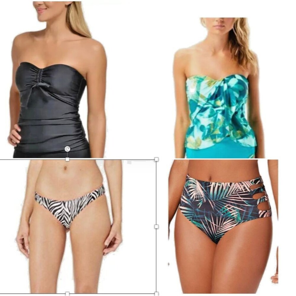 Lot of 5 XS Swim Tops & Bottoms DKNY Becca Vince Camuto MACY's